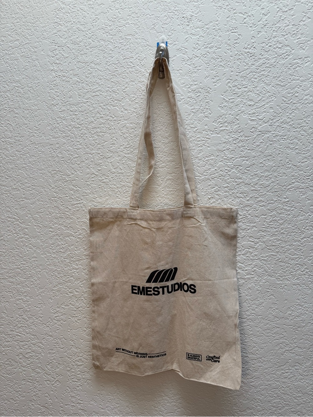 Eme Studios Canvas Tote Bag in Beige